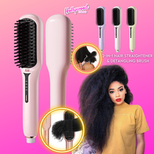 HHB 2-in-1 Hair Straightener & Detangling Brush