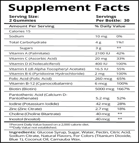 "Hair Care Bears" Hair Vitamins VIP