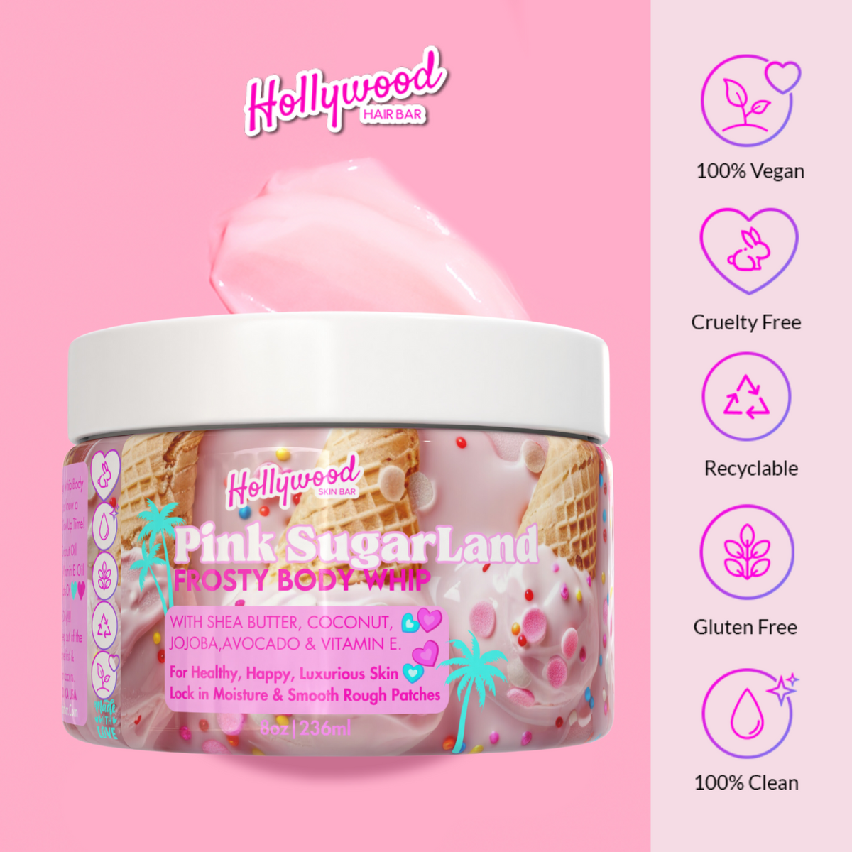 Body Whip - Body Butter "PINK CHEESECAKE"