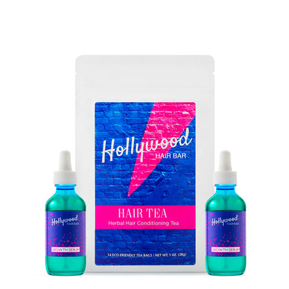 2 Hair Regrowth Serums  + 1 Bonus Hair Tea Conditioner